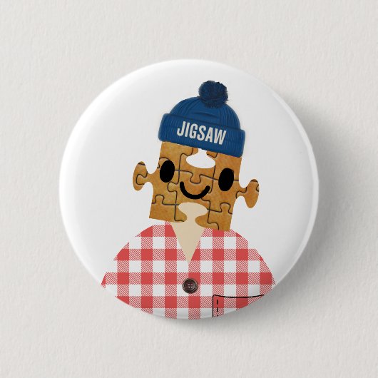 Jigsaw Puzzle Person Games Head Button (Vorderseite)