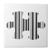 JIGSAW PUZZLE PIECE BAR CODE-Muster Fliese (Vorderseite)