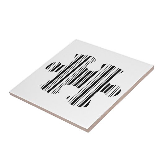 JIGSAW PUZZLE PIECE BAR CODE-Muster Fliese (Seite)