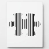 JIGSAW PUZZLE PIECE BAR CODE-Muster Fotoplatte (Vorderseite)