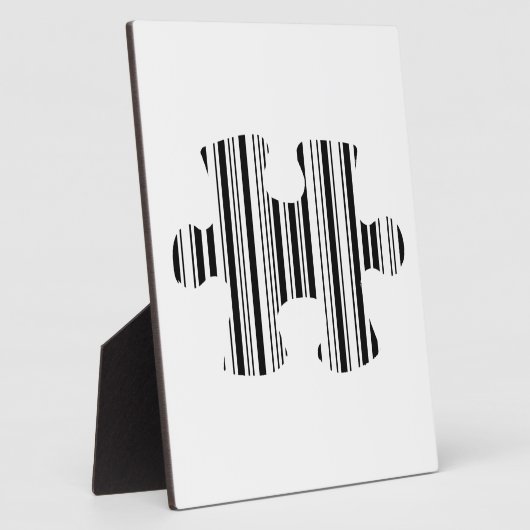 JIGSAW PUZZLE PIECE BAR CODE-Muster Fotoplatte (Seite)