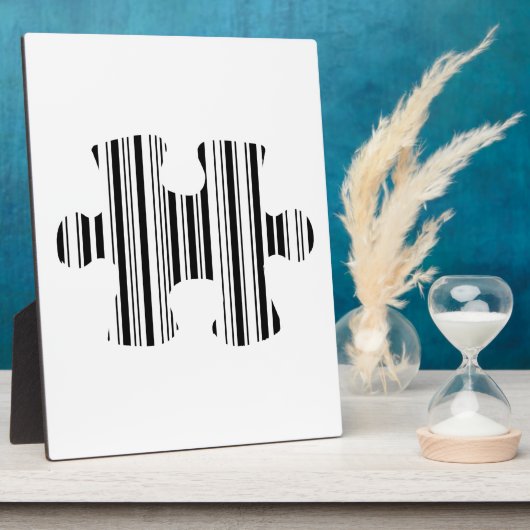 JIGSAW PUZZLE PIECE BAR CODE-Muster Fotoplatte (Seite)