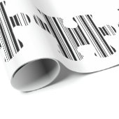 JIGSAW PUZZLE PIECE BAR CODE-Muster Geschenkpapier (Rolleneckpunkt)