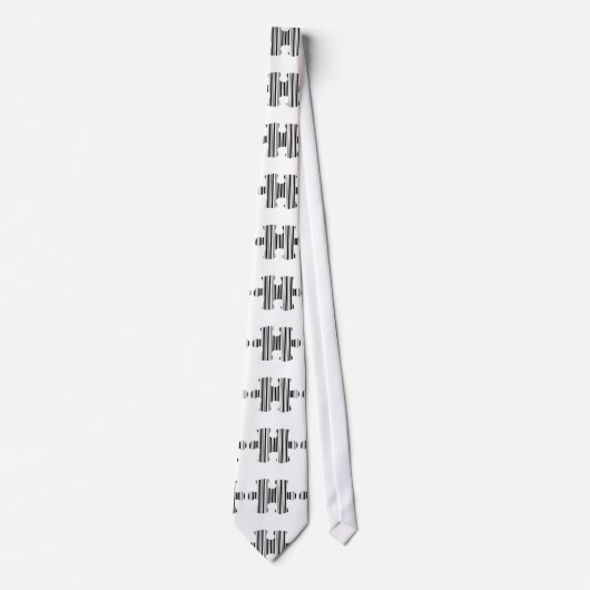 JIGSAW PUZZLE PIECE BAR CODE-Muster Krawatte (Vorderseite)