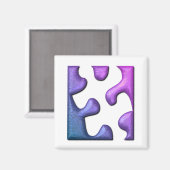Jigsaw Puzzle Piece Square Magnet (Vorderseite/Rückseite)
