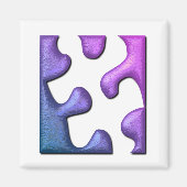Jigsaw Puzzle Piece Square Magnet (Vorne)