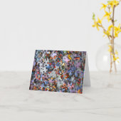Jigsaw Puzzle Pieces Blank Card Karte (Gelbe Blume)