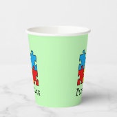 Jigsaw Puzzle Pieces Design Paper Cup Pappbecher (Links)