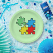 Jigsaw Puzzle Pieces Design Paper Teller (Party)