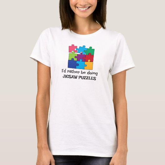 Jigsaw Puzzle Pieces Design T - Shirt Tee Shirt (Vorderseite)