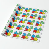 Jigsaw Puzzle Pieces Design Wrapping Paper Geschenkpapier (Ungerollt)