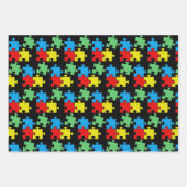 Jigsaw Puzzle Pieces Design Wrapping Paper Sheets Geschenkpapier Set (Vorderseite 2)