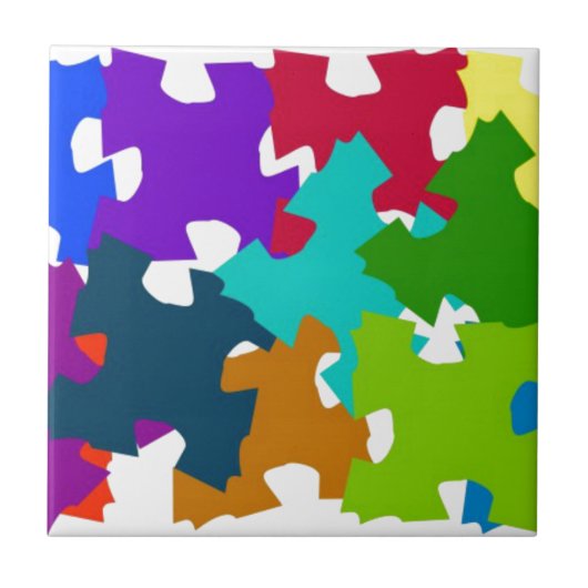 Jigsaw Puzzle Pieces Fliese (Vorderseite)