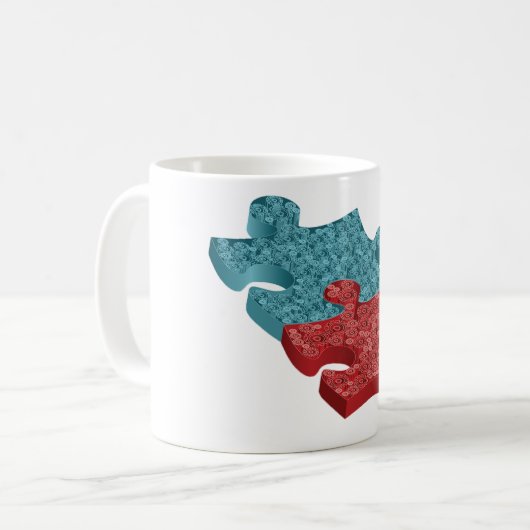 Jigsaw Puzzle Pieces Kaffeetasse (Vorderseite Links)