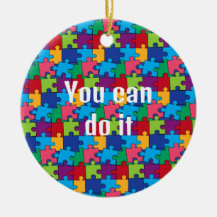 Jigsaw Puzzle Pieces Keramik Ornament