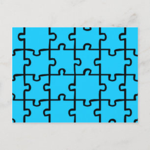 Jigsaw Puzzle Pieces Muster 3 Postkarte