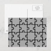 Jigsaw Puzzle Pieces Muster 4 Postkarte (Vorne/Hinten)
