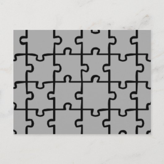 Jigsaw Puzzle Pieces Muster 4 Postkarte (Vorderseite)
