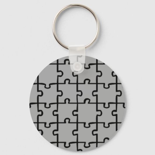 Jigsaw Puzzle Pieces Muster 4 Schlüsselanhänger (Vorderseite)