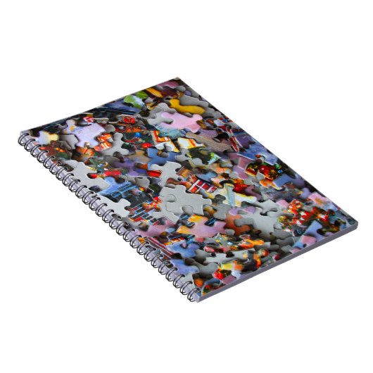Jigsaw Puzzle Pieces-Notebook Notizblock (Rechte Seite)