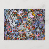 Jigsaw Puzzle Pieces Postkarte (Vorderseite)