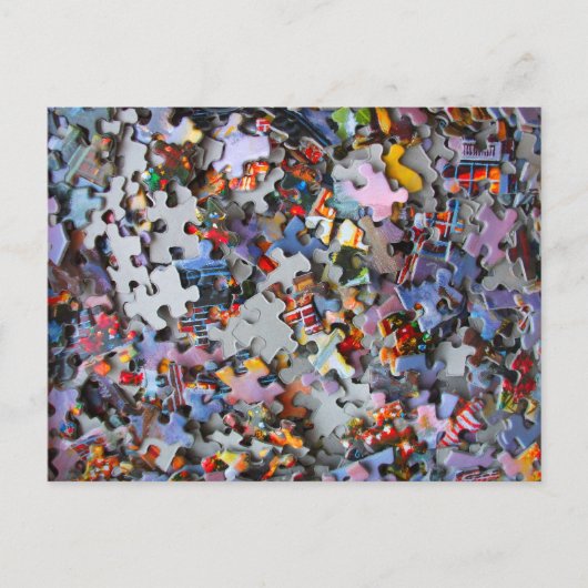 Jigsaw Puzzle Pieces Postkarte (Vorderseite)