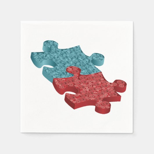 Jigsaw Puzzle Pieces Serviette (Vorderseite)