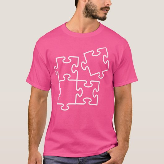Jigsaw Puzzle Pieces T-Shirt (Vorderseite)
