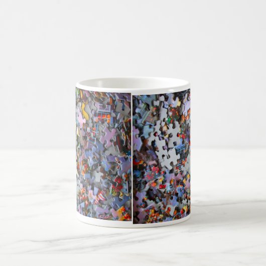 Jigsaw Puzzle Pieces Tasse (Mittel)