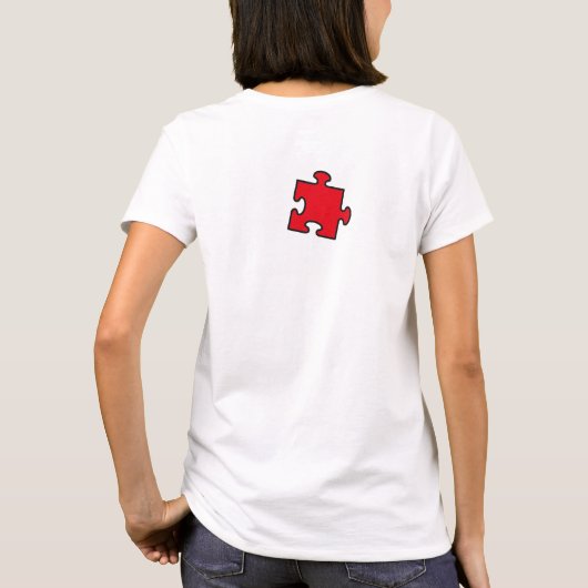 Jigsaw Puzzle Pieces Tee Shirt T - Shirt (Rückseite)