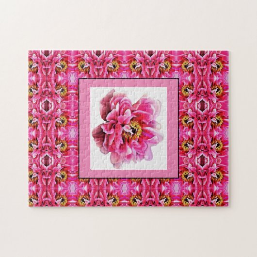 Jigsaw Puzzle Pink Peony (Horizontal)