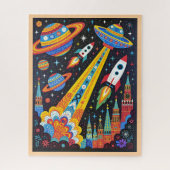 JIGSAW PUZZLE - Retro Space (Vertikal)