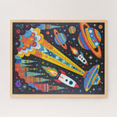JIGSAW PUZZLE - Retro Space (Great for Beginners!) (Horizontal)