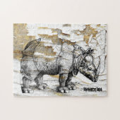 Jigsaw Puzzle Rhinoceros (Horizontal)