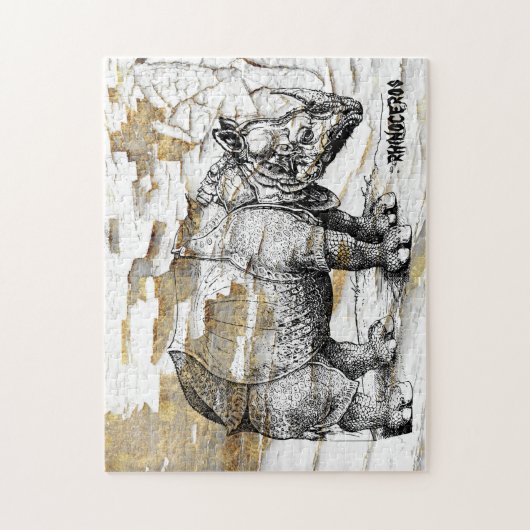 Jigsaw Puzzle Rhinoceros (Vertikal)