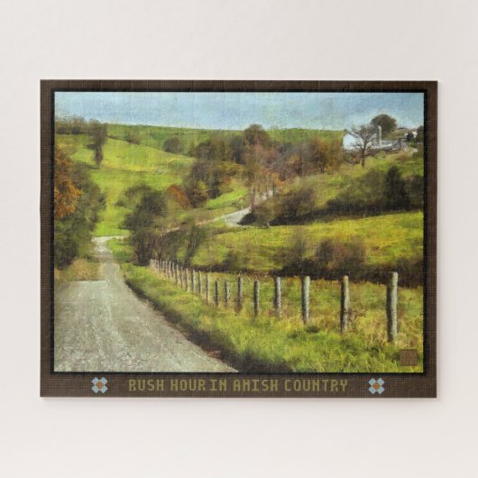Jigsaw Puzzle Rush Hour in Amish Country (Horizontal)
