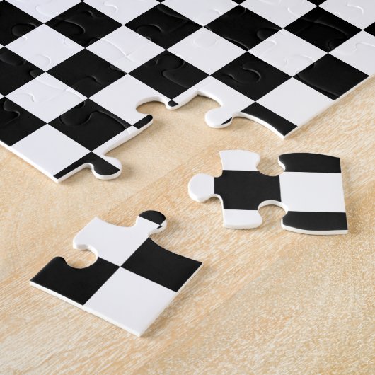 Jigsaw Puzzle, Schwarz-Weiß-Karo Puzzle (Seite)