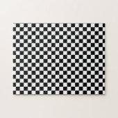 Jigsaw Puzzle, Schwarz-Weiß-Karo Puzzle (Horizontal)