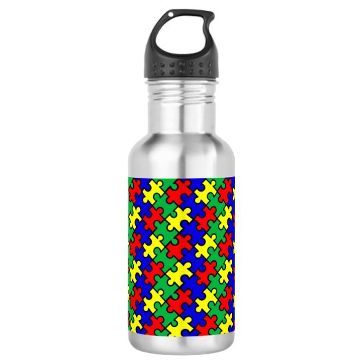 Jigsaw Puzzle Seamless Pattern-22675 Edelstahlflasche (Vorderseite)