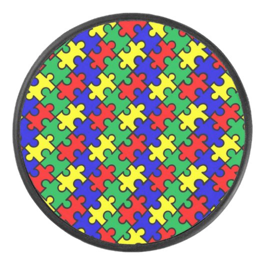 Jigsaw Puzzle Seamless Pattern-22675 Eishockey Puck (Vorderseite)