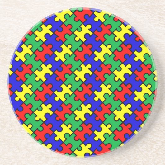 Jigsaw Puzzle Seamless Pattern-22675 Getränkeuntersetzer (Vorne)