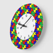 Jigsaw Puzzle Seamless Pattern-22675 Große Wanduhr (Winkel)