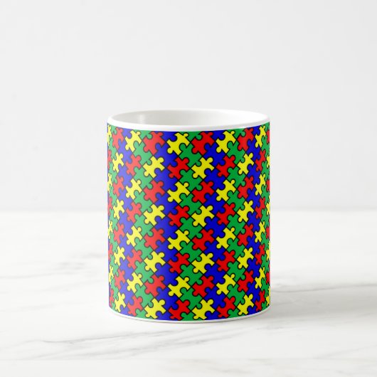 Jigsaw Puzzle Seamless Pattern-22675 Kaffeetasse (Mittel)