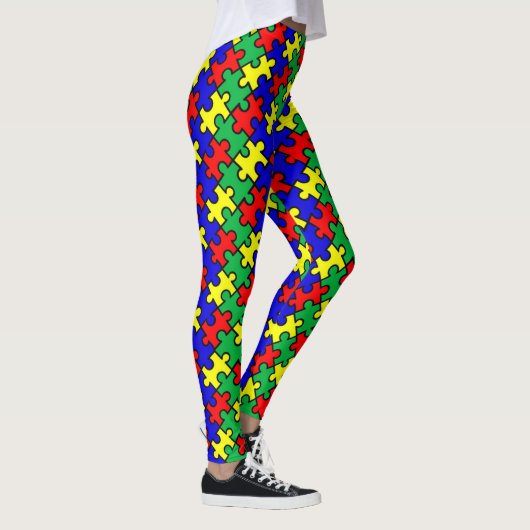 Jigsaw Puzzle Seamless Pattern-22675 Leggings (Rechts)