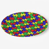 Jigsaw Puzzle Seamless Pattern-22675 Pappteller (Schrägansicht)