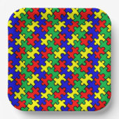 Jigsaw Puzzle Seamless Pattern-22675 Pappteller (Vorderseite)