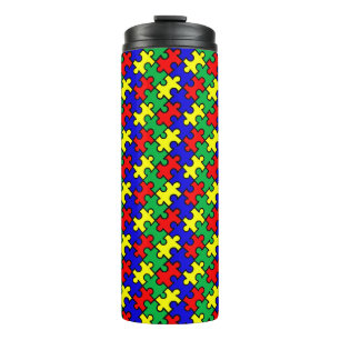 Jigsaw Puzzle Seamless Pattern-22675 Thermosbecher