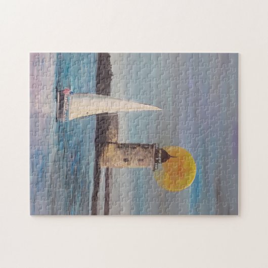 Jigsaw Puzzle Segelboot von JP Denyer (Horizontal)