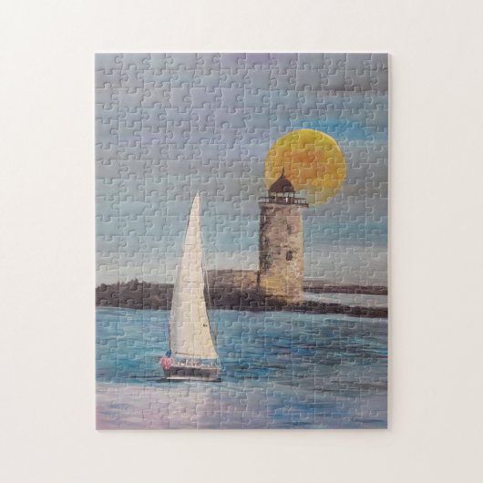 Jigsaw Puzzle Segelboot von JP Denyer (Vertikal)