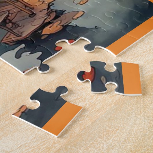 JIGSAW PUZZLE - Small Village on a Creek in Fall (Seite)